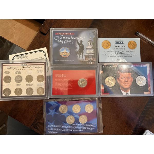 Collection of US Slabbed Coins .
2008 State quarter collection
The Lost Kennedy Half Dollars 
Presid