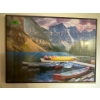 Image 1 : Framed Jigsaw Puzzle Boats 20Hx27W,  Painting of Church 48Hx36W