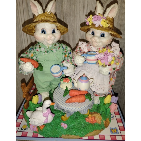 Adorable Easter Collectables Snow Globes Stuffies Ceramic Figurines & More