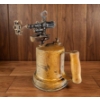 Image 1 : Vintage Brass Blowtorch with Wooden Handle and Cast Iron Components