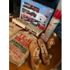 Image 2 : Dickens Ville train set a V master cigarette maker, two vintage rice bags, shoe stretchers, and mous