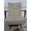 Image 2 : Tweed Lounge Chair - Swivel Rocker - Mid Century 30"Tall