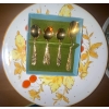 Image 4 : Six Large Serving Plates W/ Faux Fruit Bowl & Fruit + Gold Plated Cutlery & Tabletop Candles