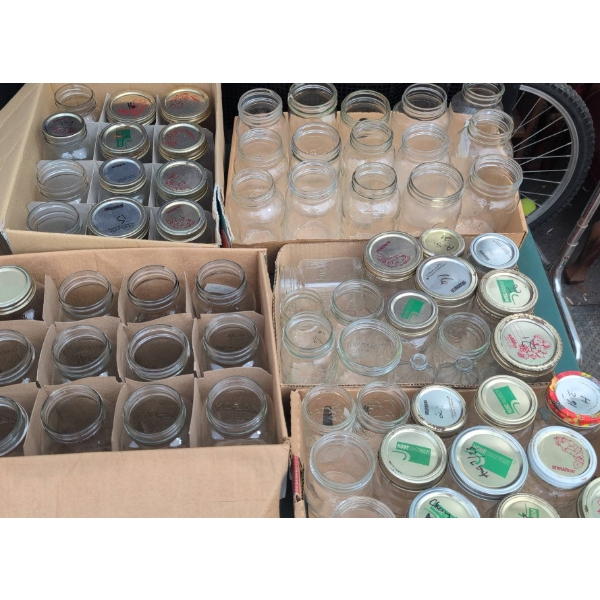 Mason and Bernardin Glass Canning Jars With Lids
