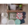 Image 2 : Miscellaneous Kitchen Items Including: Cake Forks, Kitchen Aid Cutting Board, Rolling Pin and More!