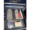 Image 3 : Husky Rolling Blue Tool Cabinet w/Multiple Drawers & Smaller Red Tool Box (Some Tools)