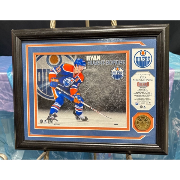 Ryan Nugent-Hopkins #93 Photograph and Info Chart 16Wx13H