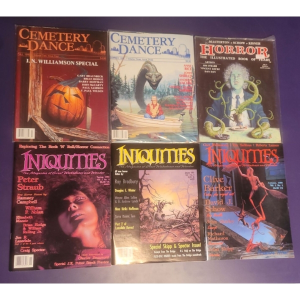  'Iniquities', 'Horror' & 'Cemetery Dance'  Magazine Collection 