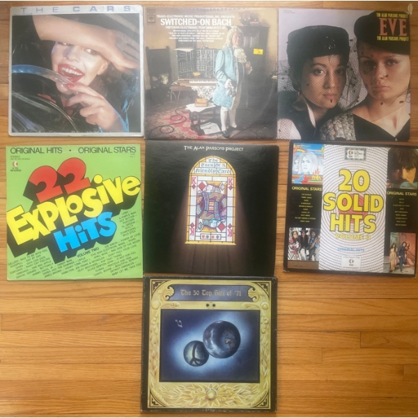 Bundle of Vintage Albums  The Cars, The Alan Parson's Project, 20 Solid Hits Volume 2, 22 Explosive 