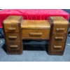 Image 1 : Vintage Art-Deco Waterfall Dresser 47Wx17Dx29.5H