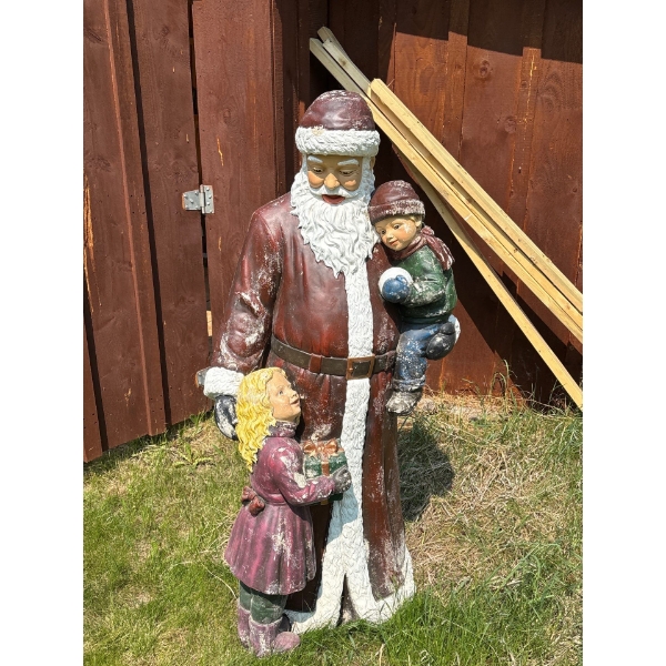 Large Weathered Santa Statue 59" H