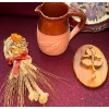 Image 2 : Cottage Keepsakes - Antique Floral Art Hand Carved Woodware Stoneware Mug & More