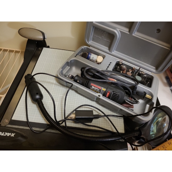 Dremel Paper Cutter and Magnifying Light