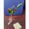 Image 2 : Swarovski Crystal Green Bird Figurine with Floral Base