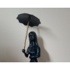 Image 3 : Metal Statue Woman w/ Umbrella 6 W, 5 D, 21 T,  Mini Holder 2 T, Candlestick 3.5" Diameter Base, 3 T