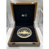 Image 3 : 2018 $1 Coin 99.99% Silver at 1,006g, Gold Plating on the Rim, Canoe, Travellers and Pines