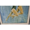 Image 3 : Painting Depicting Two Synchronized Swimmers Or Dancers In Green Swimsuits, , 28''*35''