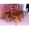 Image 3 : Vilas Made in Canada Solid Wood Extendable Dining Table with Six Chairs