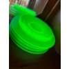 Image 2 : Uranium glass green four large plates and four small plates 
