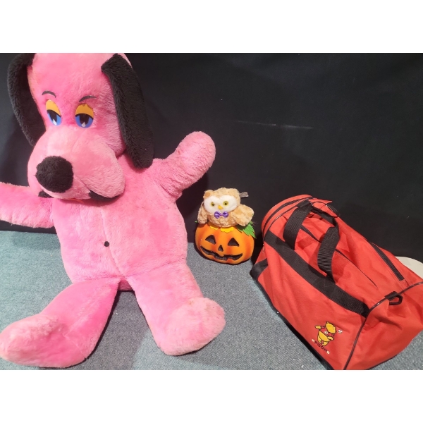 Pink Puppy Stuffy & Winnie The Pooh Duffel Bag