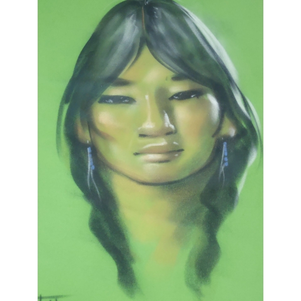 " Papoose Painting" Vintage Art #2