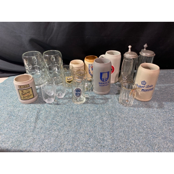 Beer Stein Collection: Miller, Tuborg, Nurnberg & More