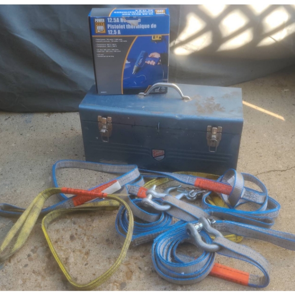 Beach Steel Toolbox with Power Fist Heat Gun