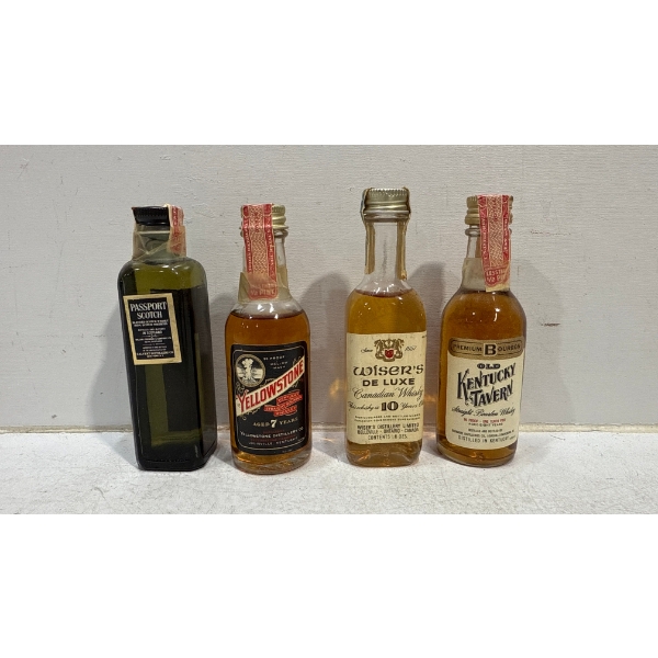 Passport Scotch Whiskey, Yellowstone KY Bourbon Whiskey, Wiser's DeLuxe, Old KY Tavern - Sealed