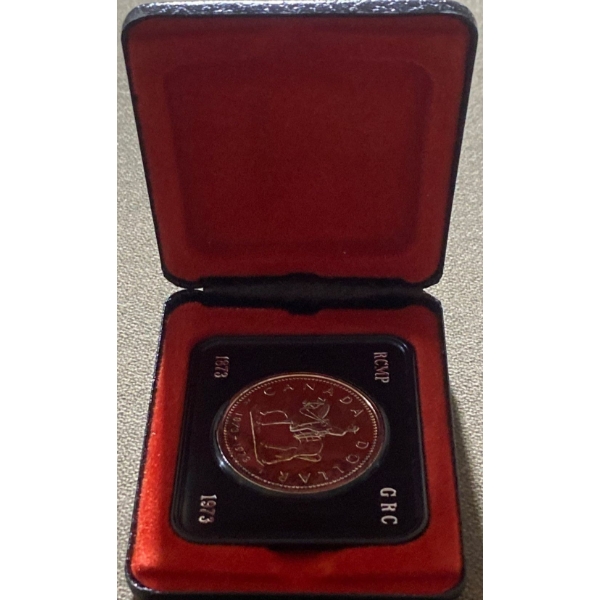 1973 Canadian Dollar Commemorating the Centennial of the RCMP 50% Silver 23.3 Grams