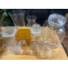 Image 1 : Wicker Chair, Glass Jars, Vases, Baskets, Utensils, and Silver-Plated Tray