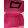 Image 5 : Pink Faux Leather Storage Box- Largest w/ Flowers on Front 9 W, 7 D, 8 T