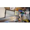 Image 1 : Crafter's Corner-- Large Wooden Easel, Desk Lamp, String, Ornaments, Wrapping Paper Cards & More!