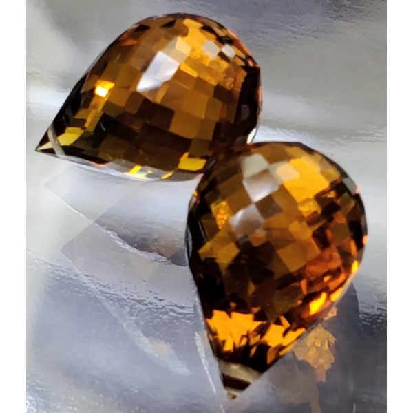 Citrine Pair (35.2 ct total, 19×13 mm)
