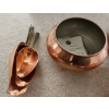 Image 2 : Copper Decor: Bowl 4.5" Diameter Top, 3.5 T, Scoops, Stackable Cups, Mini Saucepan and More! 