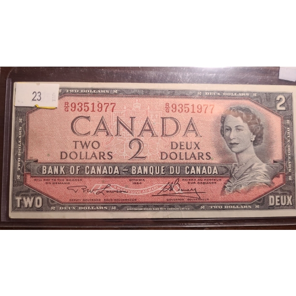 Bank of Canada 1954- $2 Bill R/G9351977
