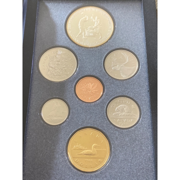 1988 Royal Canadian Mint Proof Set with Commemorative Dollar
