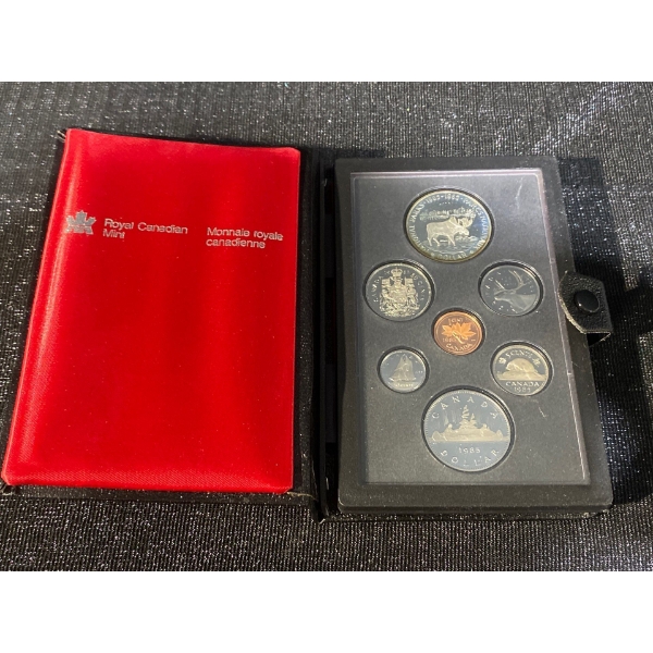 1985 Silver & Nickel Dollar Proof Set