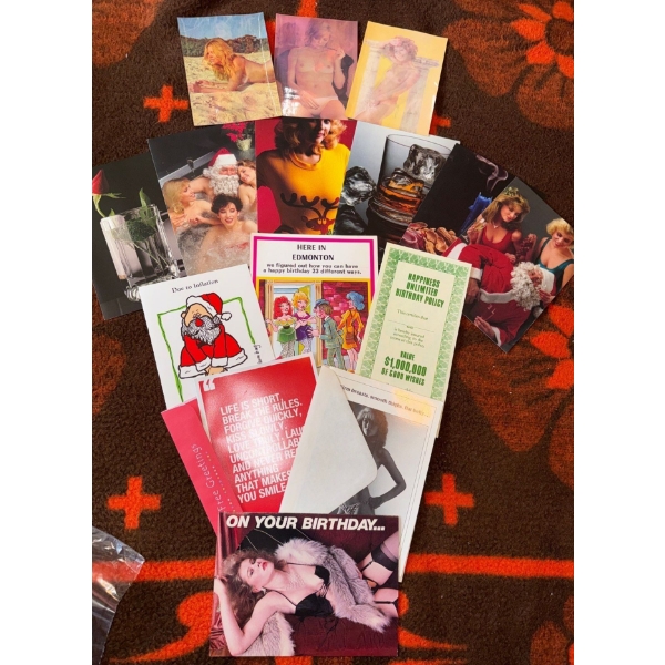 Assorted Sexually Suggestive Post Cards & Cardstock