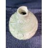 Image 3 : Thai or Siam Green Celadon Carved Vase with Figures 6.5" T ( Slight Damage)
