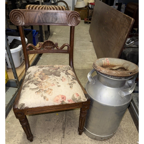 Antique Chair & Milk Jug 
