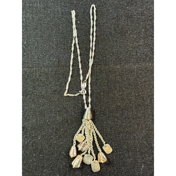 Sterling Silver Angel Hair Quartz Pendant 16.5g