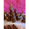 Image 4 : Christmas Vintage 15 Piece Hand Carved Nativity Scene