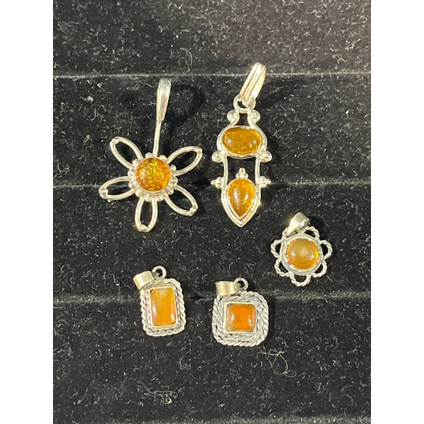 Collection of Yellow/Orange Stone Pendants