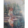 Image 4 : Gartenbach Signed Framed Print, Woman by Water, 31x36 Inches