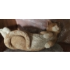 Image 5 : Two Sandicast Outdoor Cat Decor and One Ceramic Raccoon