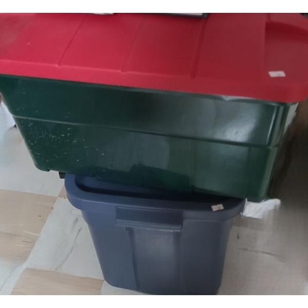 Bins and Box of Vintage Holiday Decor Including: Ornaments, Table Decor, Claus Figurines and More!