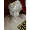 Image 2 : Christmas serving trays, glass decanter, bowl and vintage iridescent ceramic lady head. 