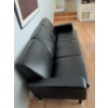 Image 4 : Vintage Genuine Leather 3 Seat Sofa w/ Chrome Legs 