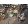 Image 2 : Assorted Metalware: Teapot, Coffee Pot, Cream & Sugar, Goblets and More!