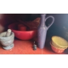 Image 7 : Contents of Cupboard, Dinnerware, Bowls, Cake Stand, Wooden Salad Set & more